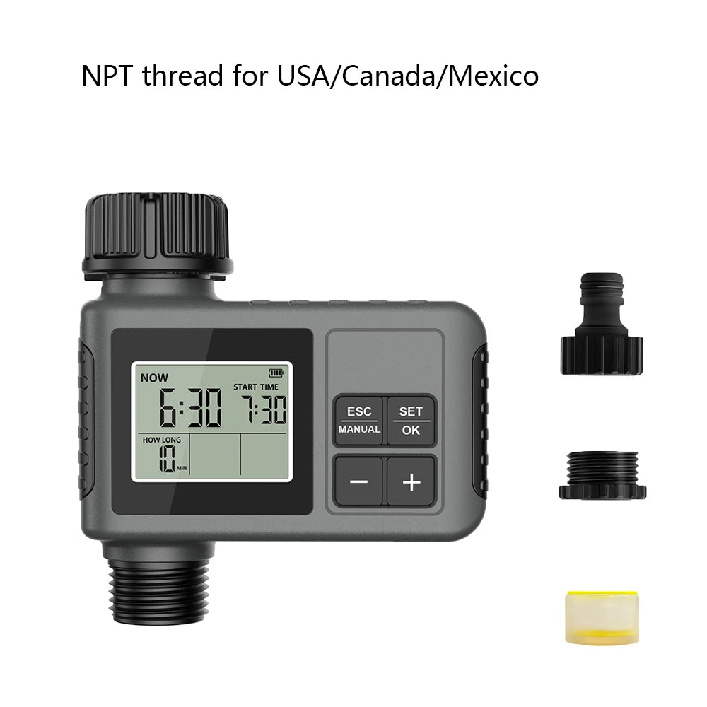 Insoma Automatic Water Timer Intelligent Irrigation Watering System Sprinkler Timer Garden Programmer Equipment IPX7 LCD Display