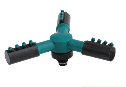 360 Degree Garden Sprinkler, 3-Fork Automatic Rotating Large Area Coverage, Garden Sprinkler for Plant Irrigation